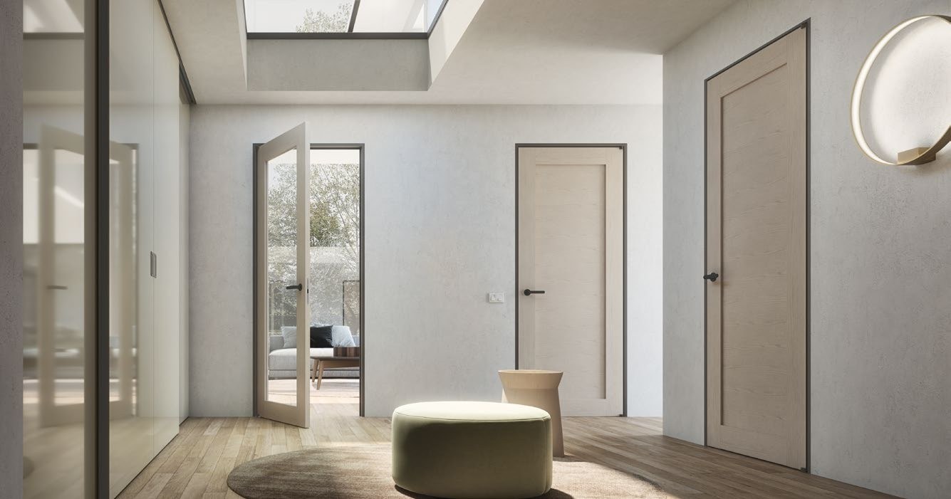 Porte intérieure dans un intérieur architectural