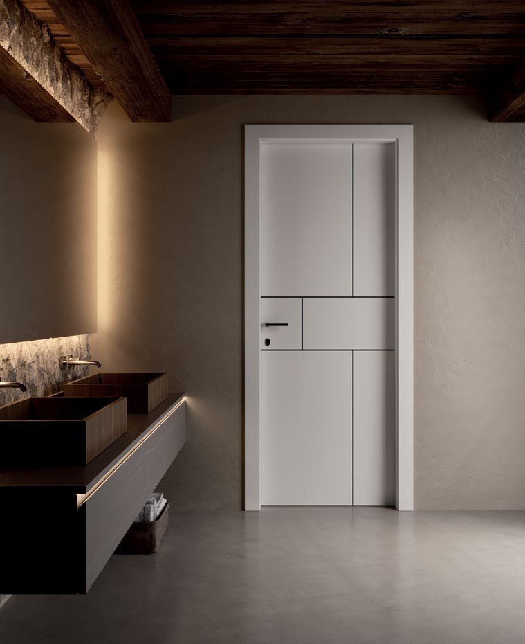 Porte intérieure dans un intérieur architectural