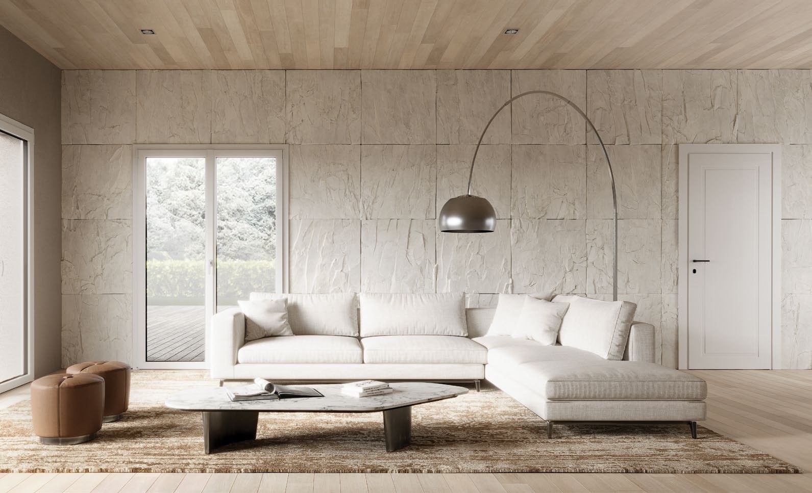 Porte intérieure dans un intérieur architectural