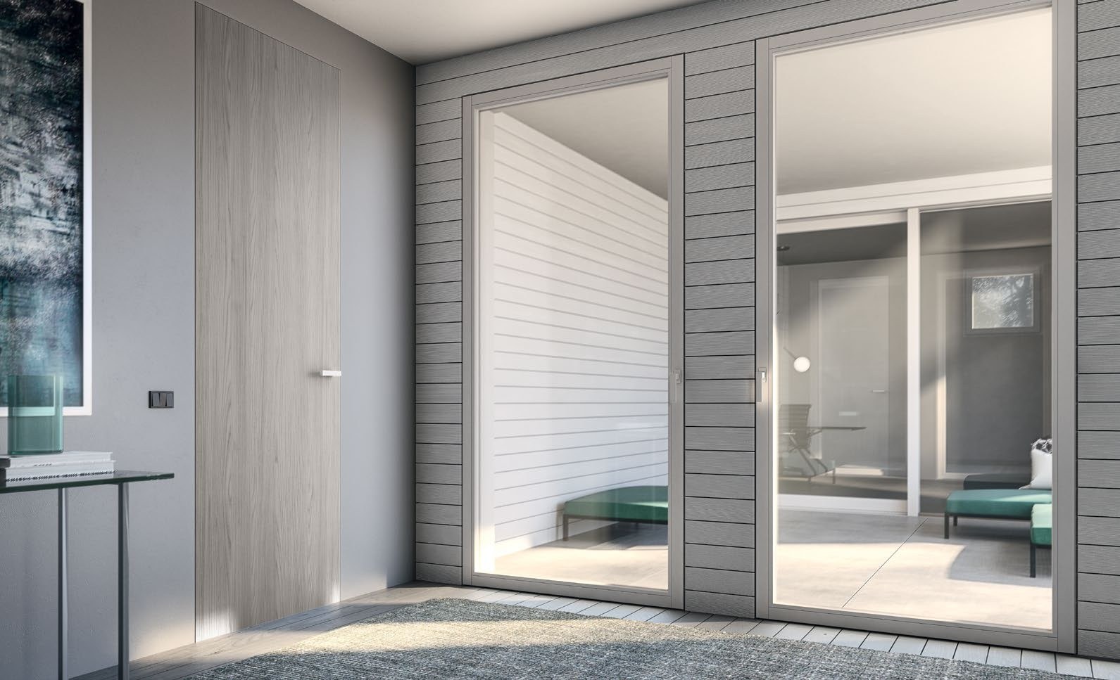Porte intérieure dans un intérieur architectural