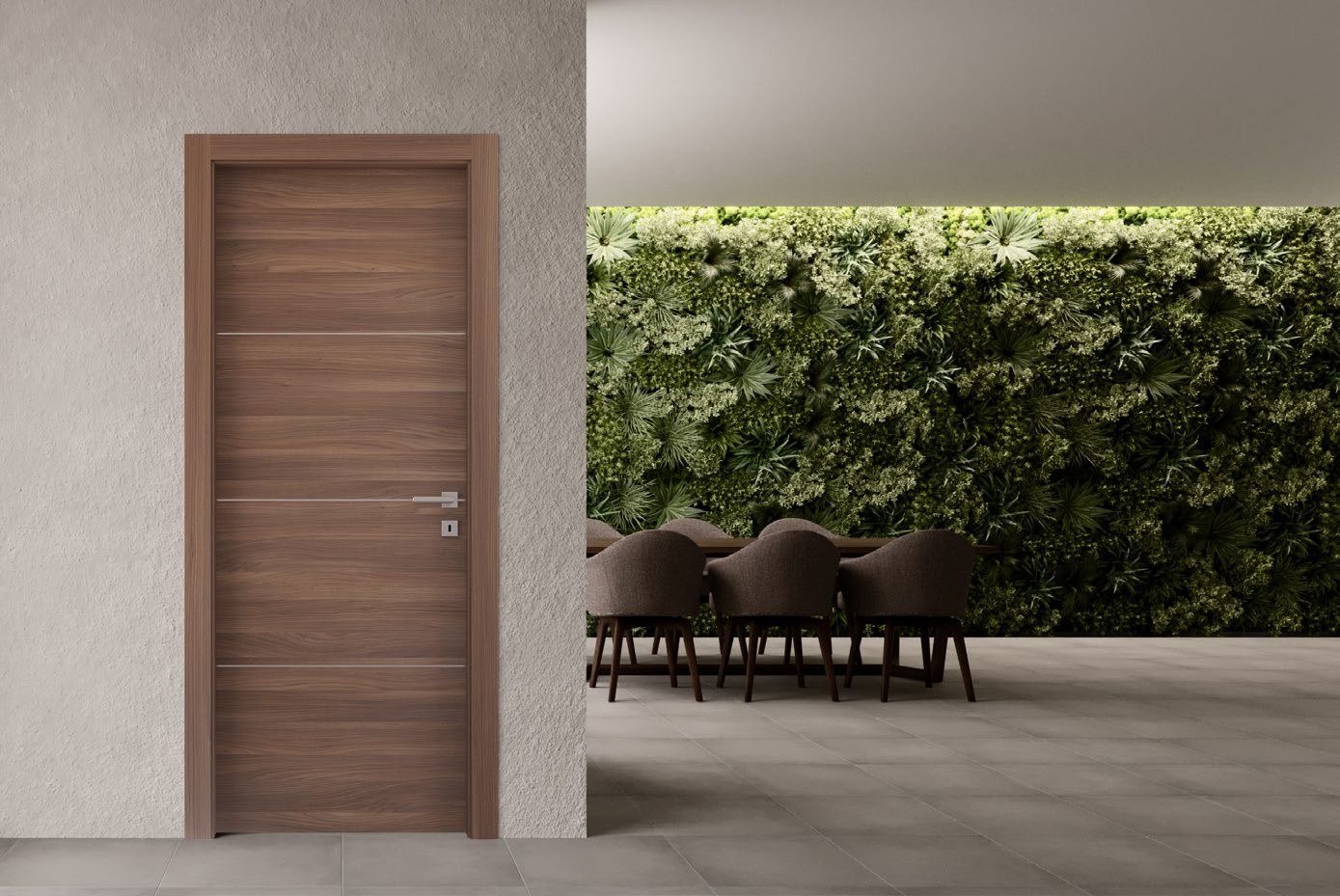 Porte intérieure dans un intérieur architectural
