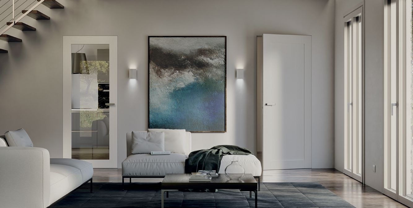 Porte intérieure dans un intérieur architectural