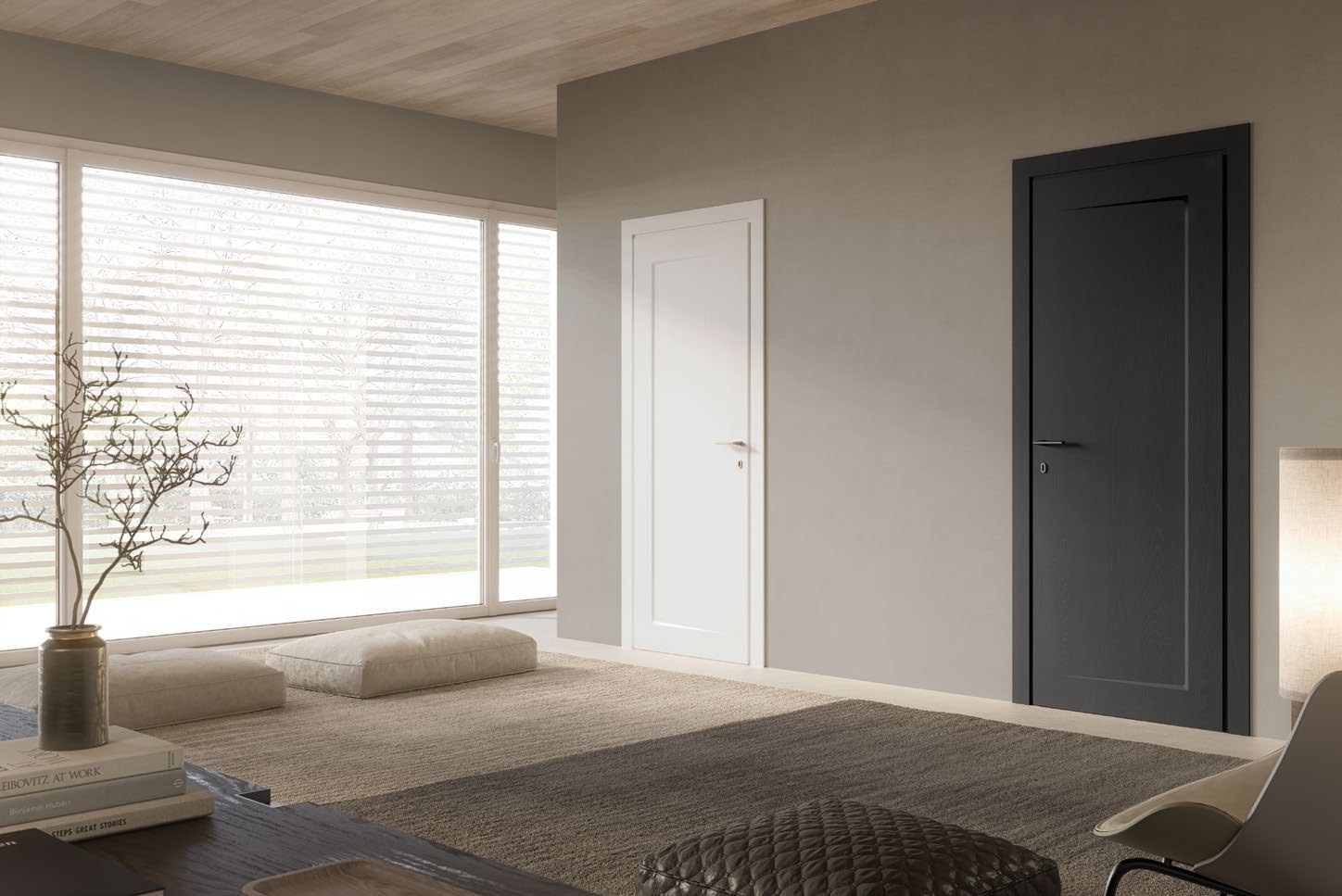 Porte intérieure dans un intérieur architectural
