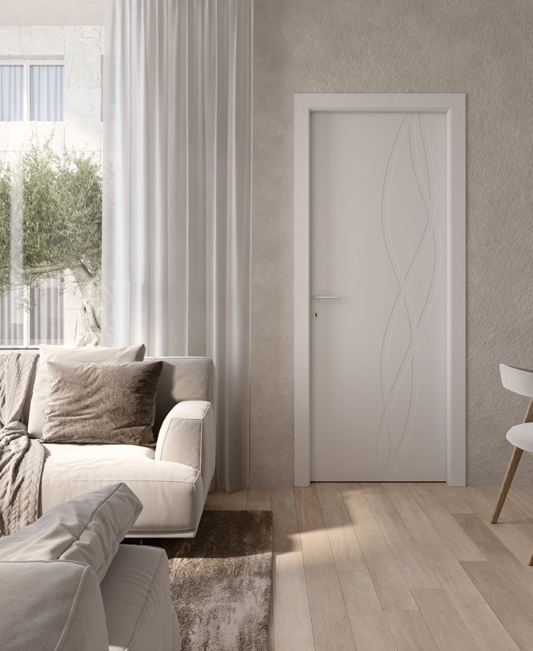 Porte intérieure dans un intérieur architectural
