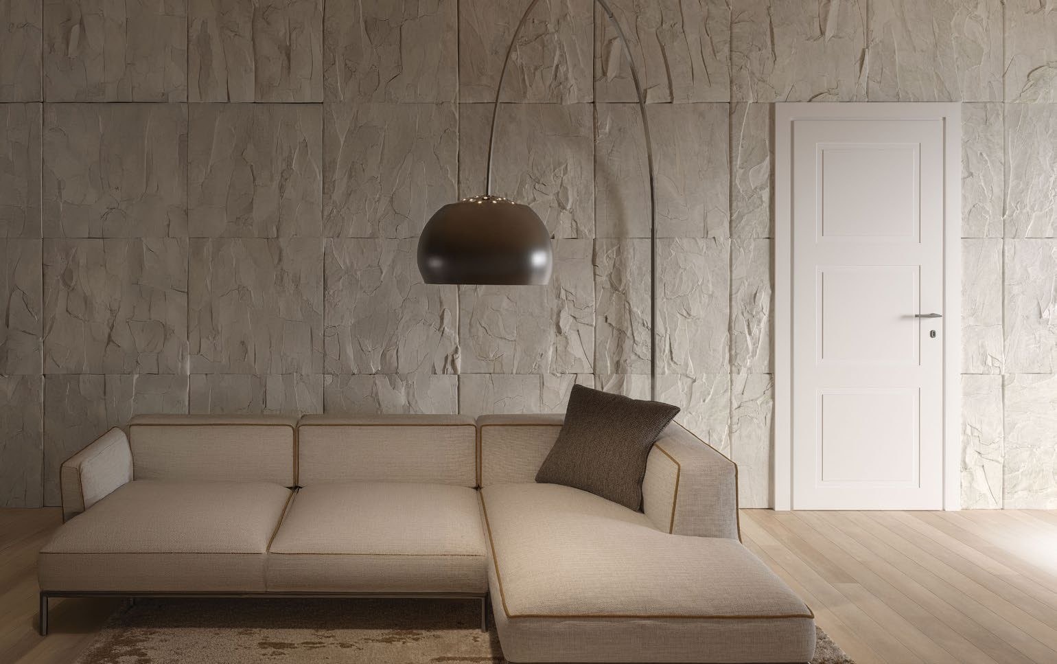 Porte intérieure dans un intérieur architectural