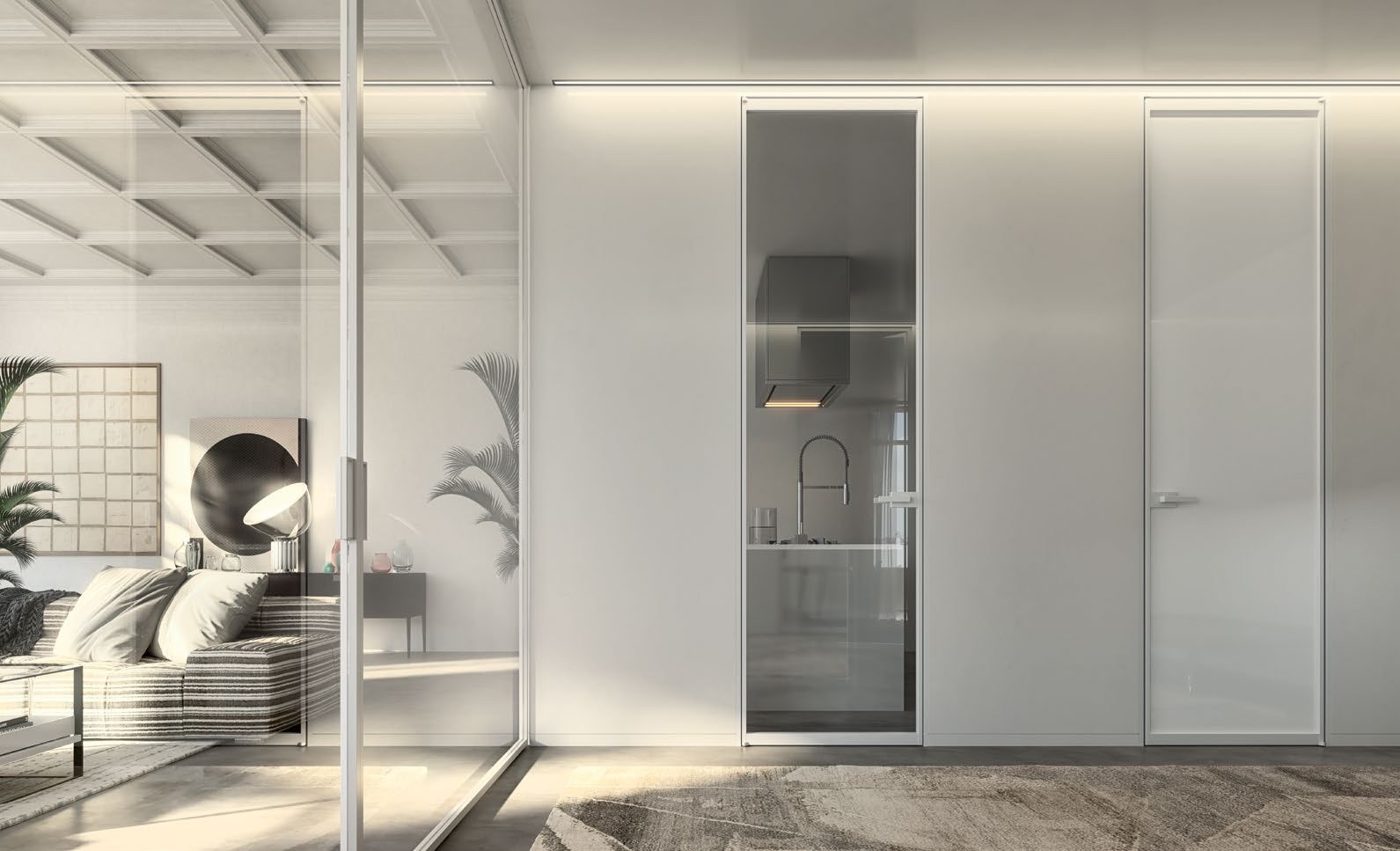 Porte intérieure dans un intérieur architectural