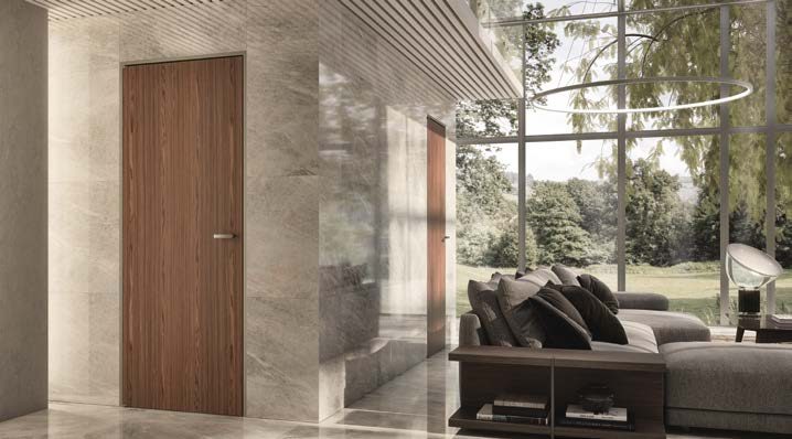 Portes intérieures en bois dans un coin lecture